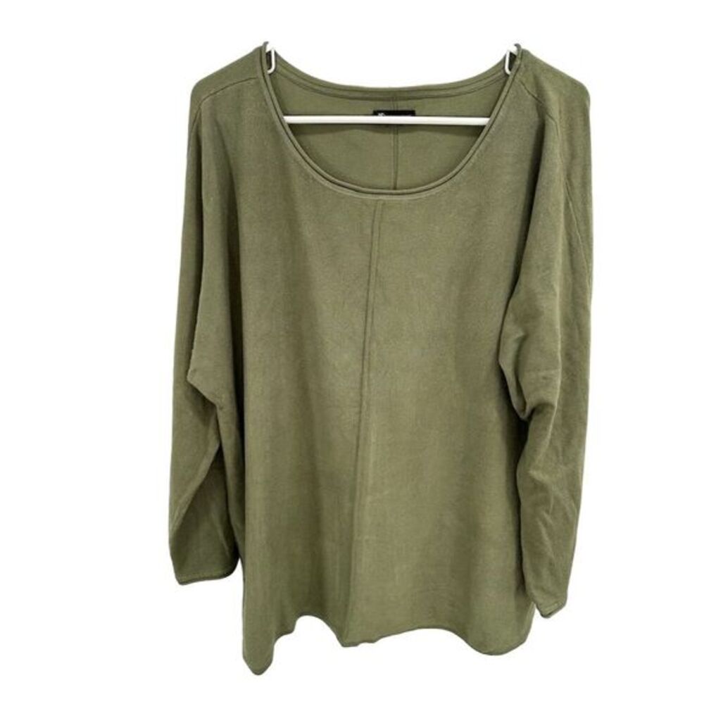 New‎ Directions Curvy Women's 2XL Green Knit Sweater Top Long Sleeve Casual